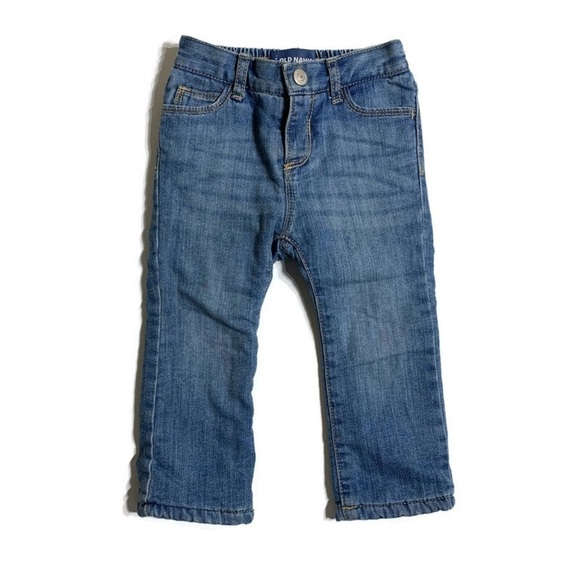 𝅺OLD navy baby girls 18-24M warm fleece lined jeans - Picture 1 of 3